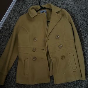 Mustard peacoat